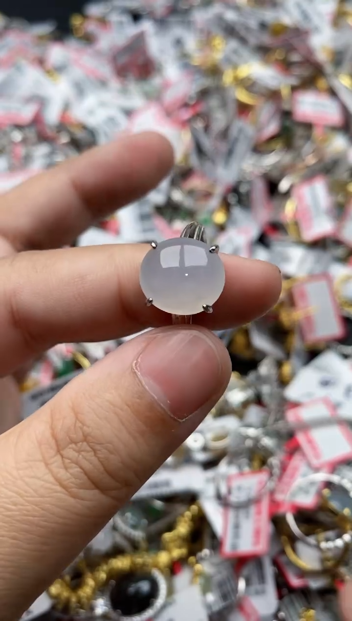 【闪购商品】翡翠戒指银S925镶嵌7777---9