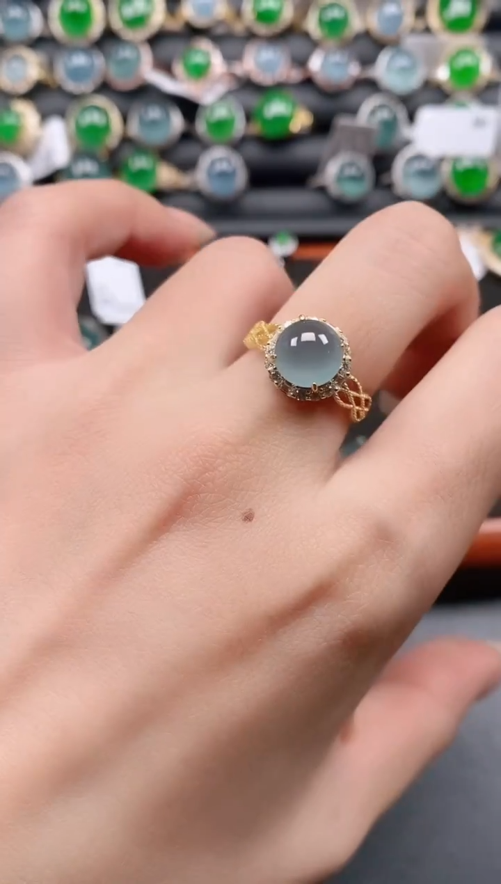 银S925镶嵌戒指翡翠111111111