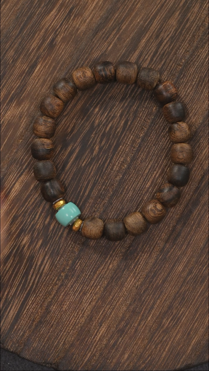 【闪购商品】绿松石手链18K金镶嵌1