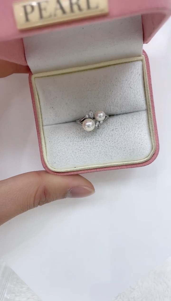 【闪购商品】海水珍珠戒指银S925镶嵌海水珍珠戒指