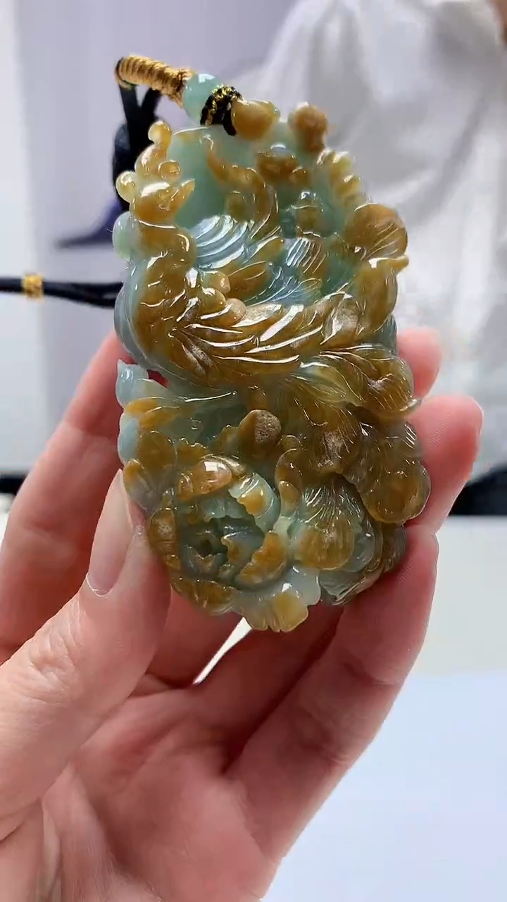 【闪购商品】定制翡翠未镶嵌5028zm-毛货凤凰239