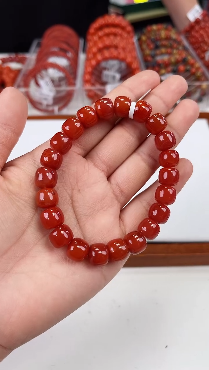 【闪购商品】南红玛瑙瓦西老型手串10+未镶嵌一个/条