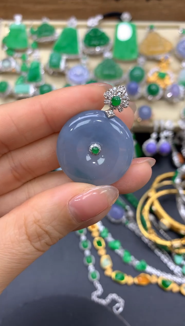 【闪购商品】翡翠颈饰18K金镶嵌407-中国好珍宝