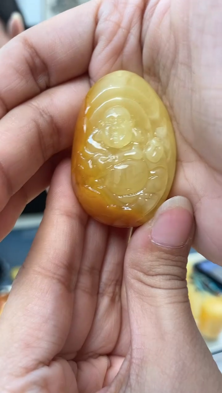 【闪购商品】蜜蜡裸石未镶嵌天然琥珀蜜蜡弥勒佛