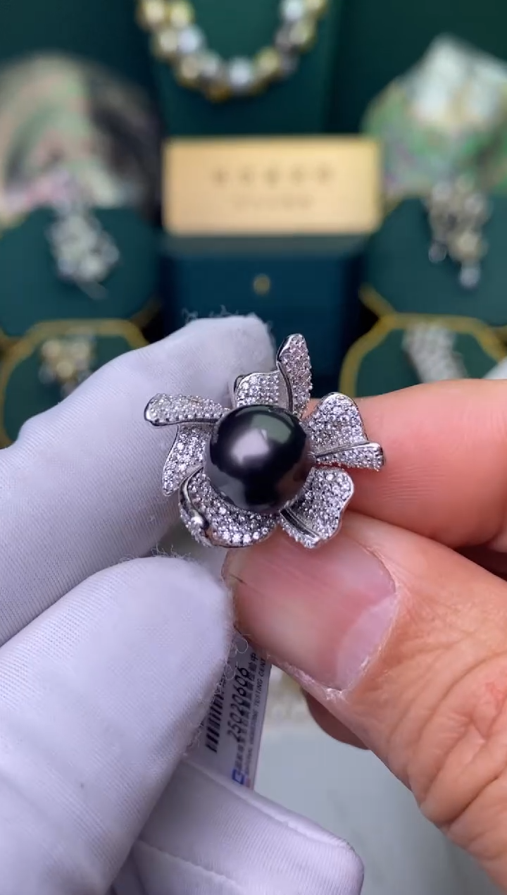 【闪购商品】海水珍珠戒指银S925镶嵌10-11