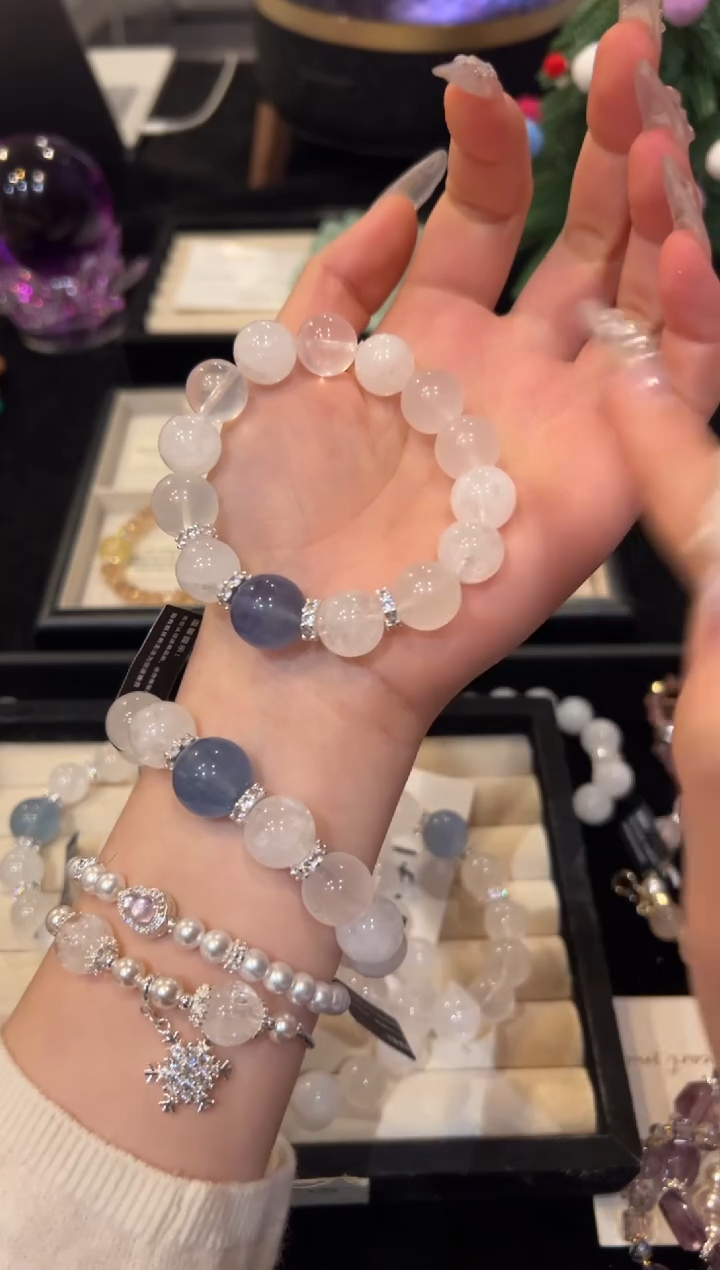 未镶嵌手串水晶奶白晶手串