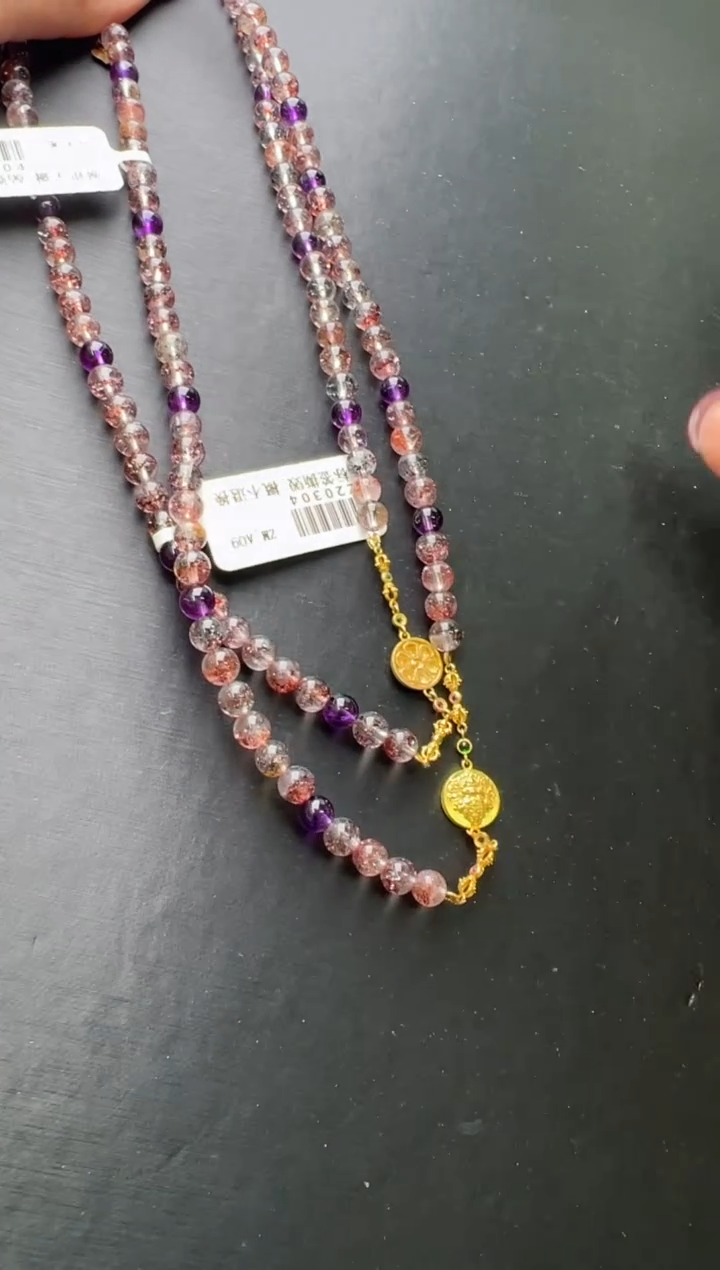 【闪购商品】水晶项链未镶嵌18K超七锁骨链多样性发一Z20304