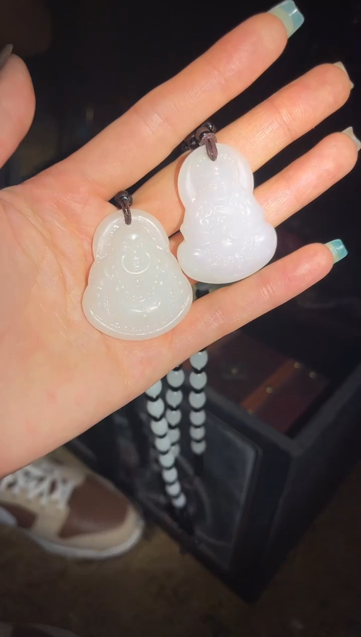 【闪购商品】【闪购商品】白色笑佛和观音项链