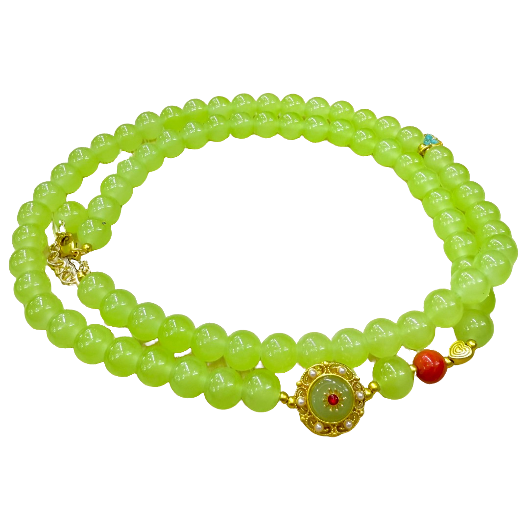 【静雯珠宝】M029 英戈率精美绿项链 多样性发其一