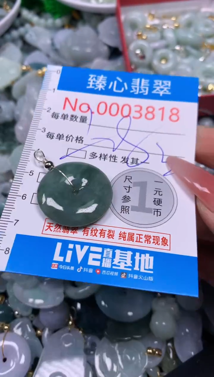 【闪购商品】翡翠颈饰未镶嵌含绳0003818