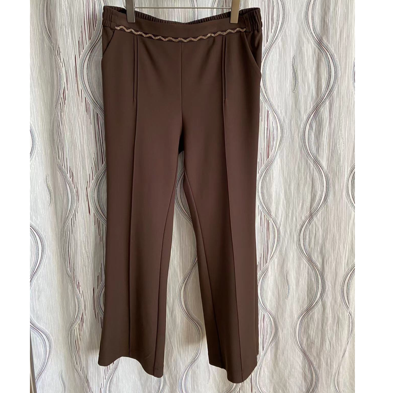 胖人坊大码女装微喇裤01196 衣长103