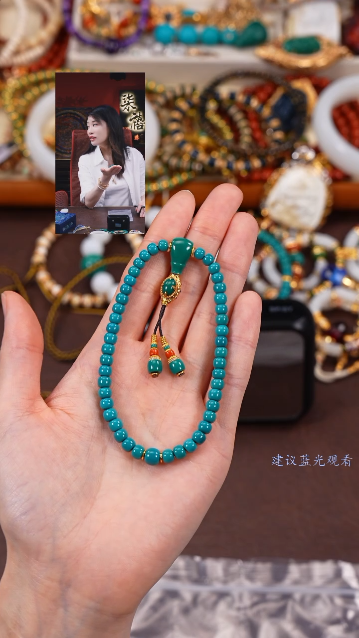 【闪购商品】绿松石手串未镶嵌柒禧文玩回血好物