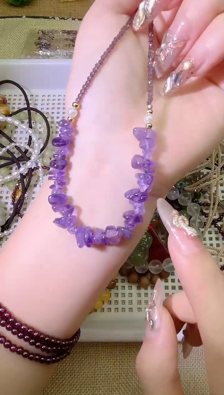 【闪购商品】紫晶颈饰未镶嵌多样性发拍一发