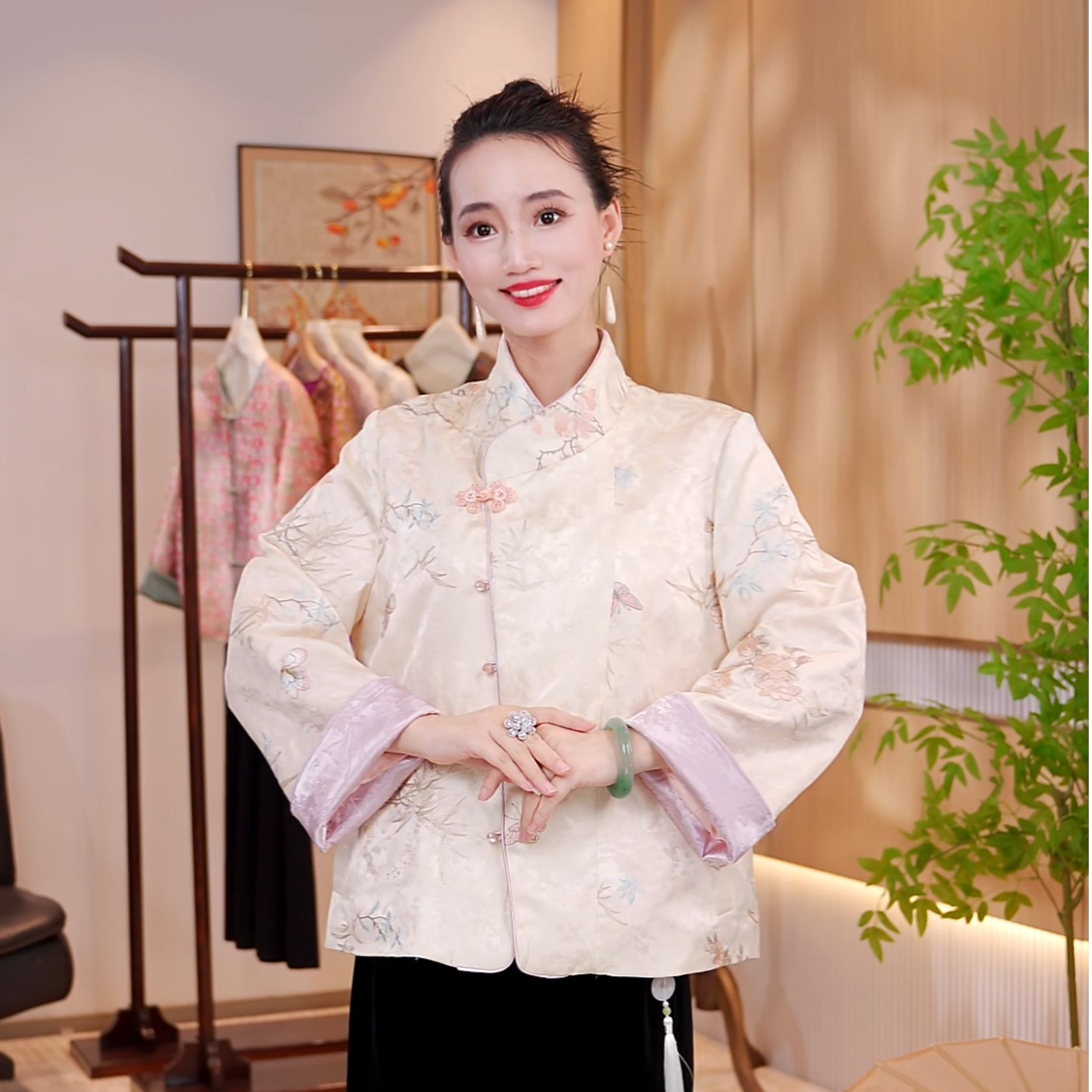 【蝶玉】冬季羽绒服外套三合一90白鹅绒可拆卸内胆JX0211