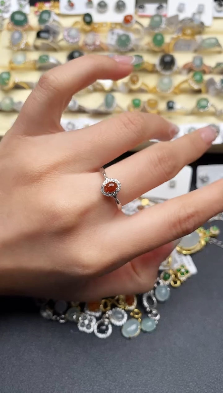 【闪购商品】翡翠戒指银S925镶嵌1111111111+7