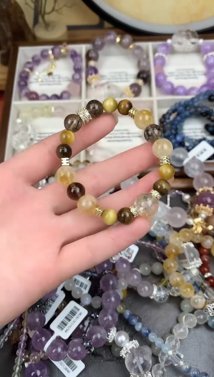 【闪购商品】黄晶手链未镶嵌1257手串