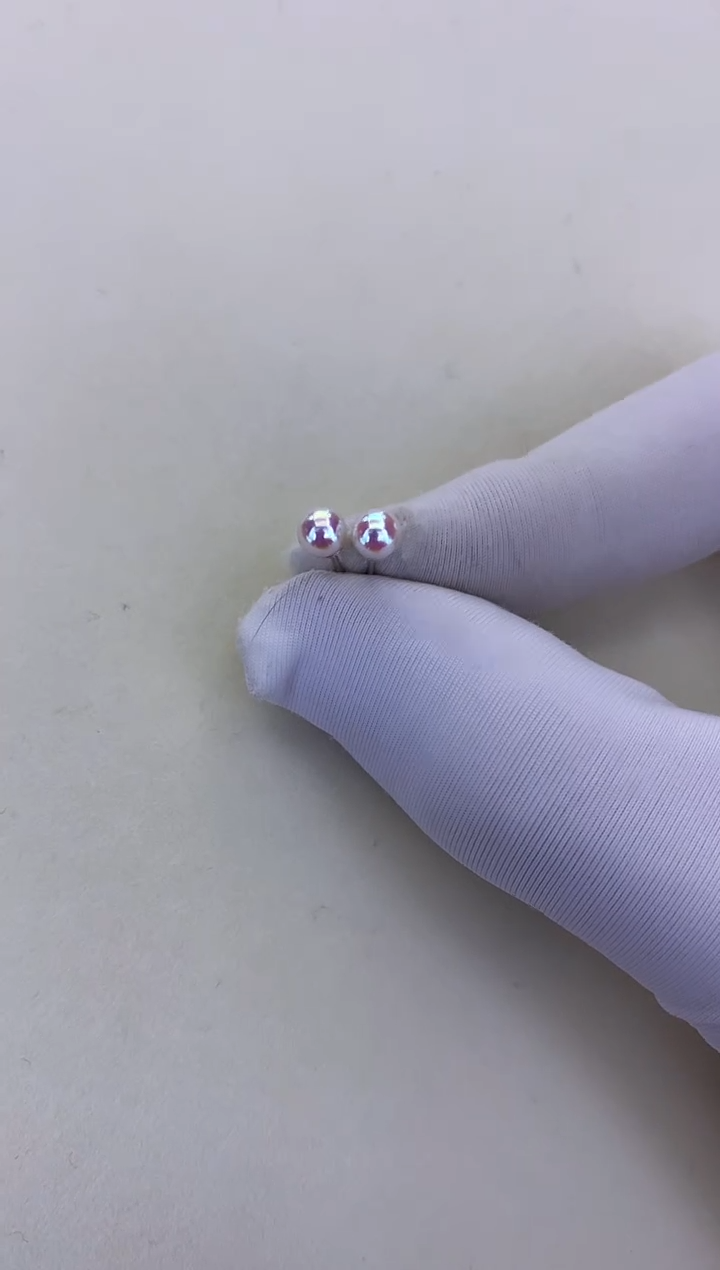 银S925镶嵌DA海水珍珠 GD248 4-5 素钉