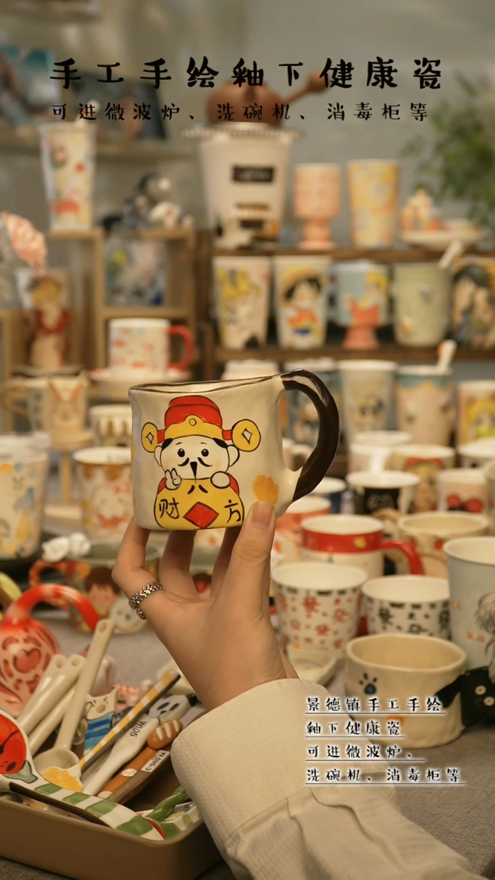 【闪购商品】杯陶瓷景德镇高温釉下彩@W1017