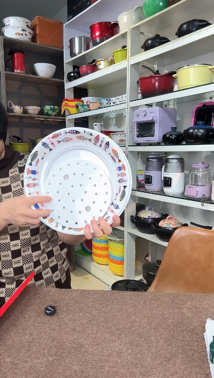 海*?饺子盘一对（微瑕）