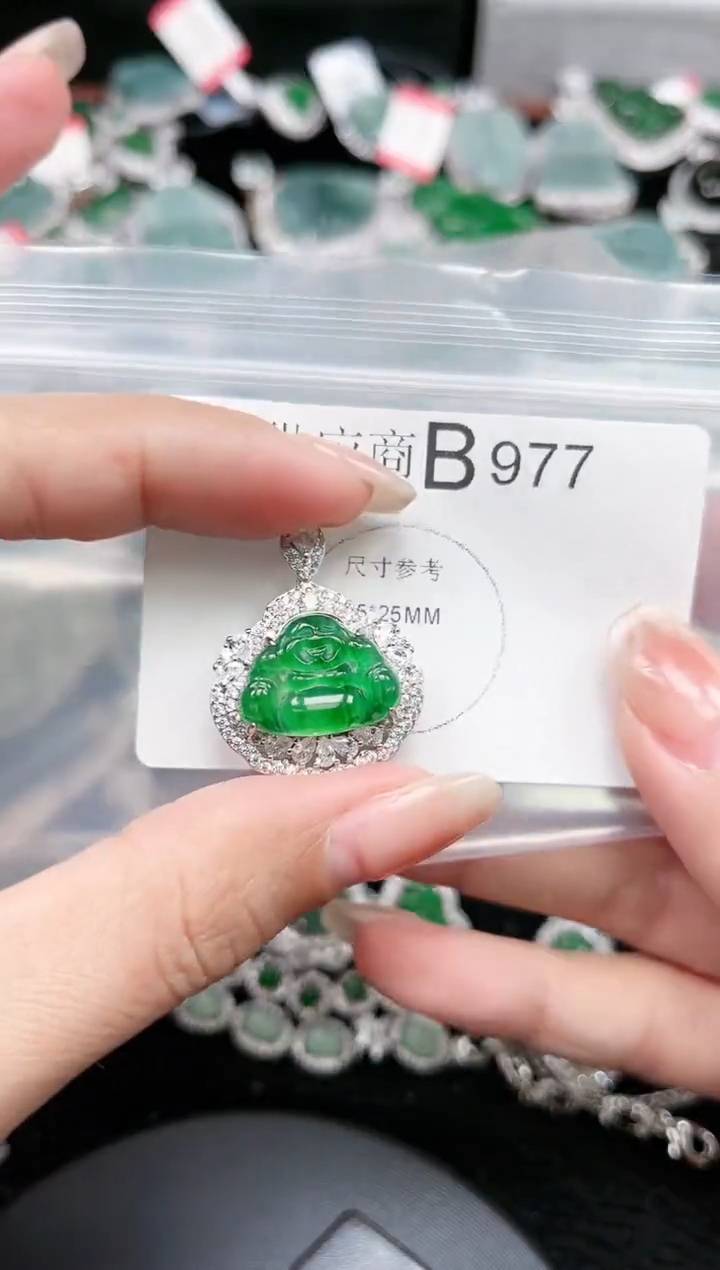 【闪购商品】翡翠颈饰未镶嵌977赠皮绳