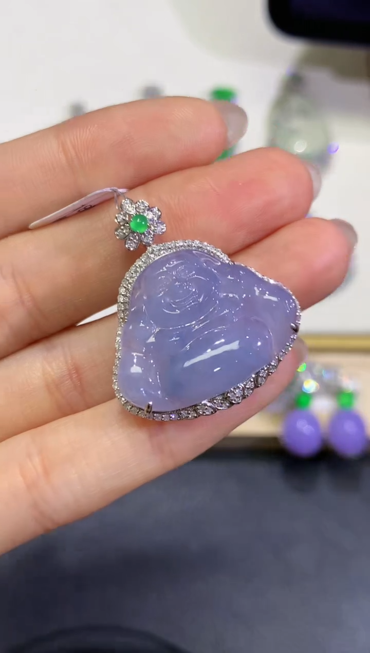 【闪购商品】翡翠颈饰18K金镶嵌团购1