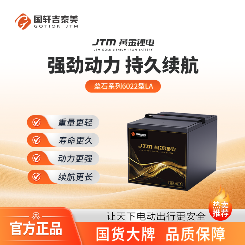 国轩黄金锂电6022型蓝牙版电池长续航电摩电动车专用