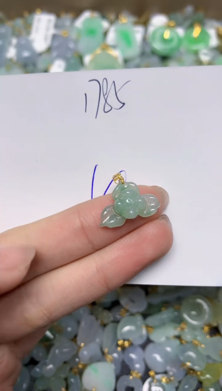 【闪购商品】翡翠颈饰18K金镶嵌 天然翡翠A货