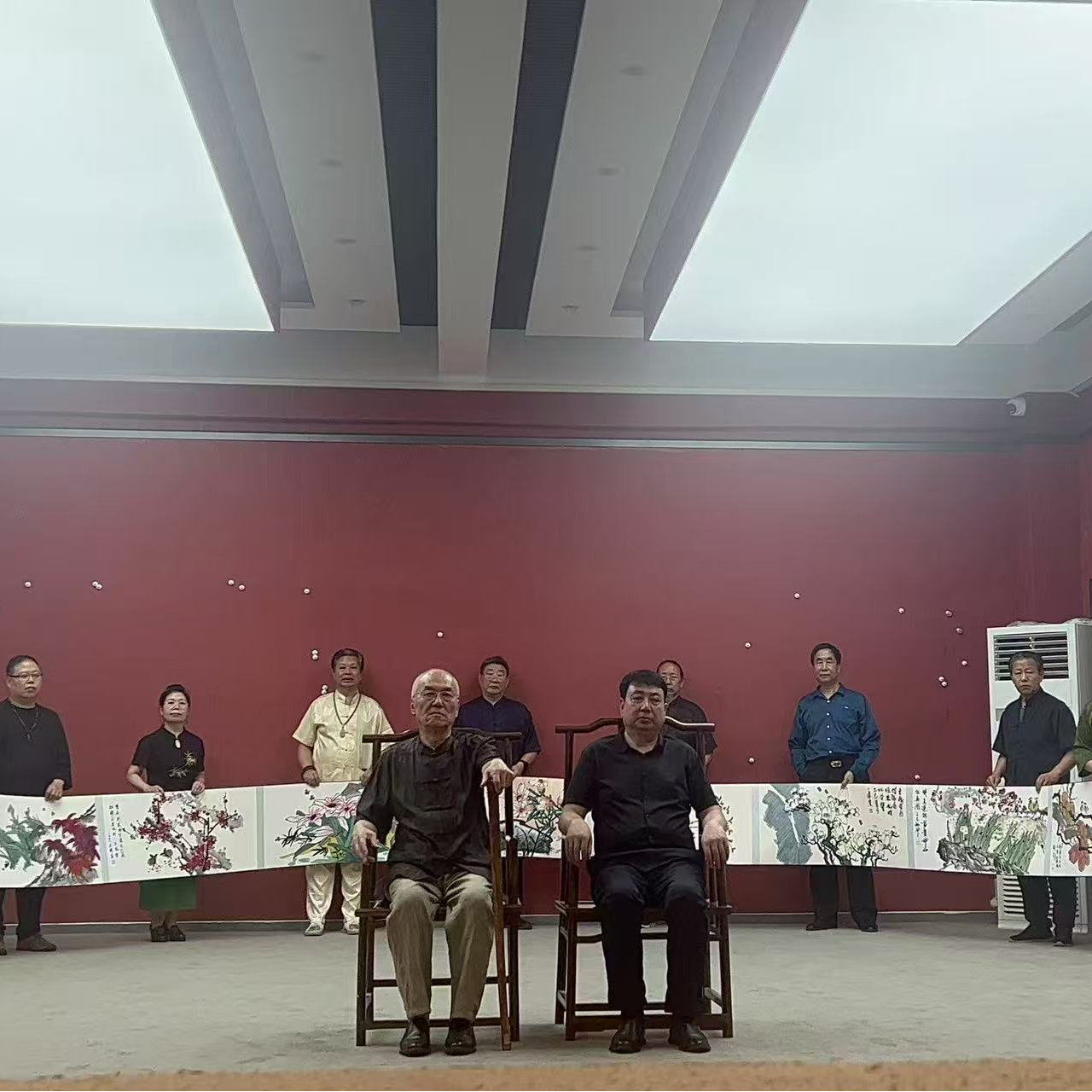 15位老师+合作长卷+原版原作+现场落款