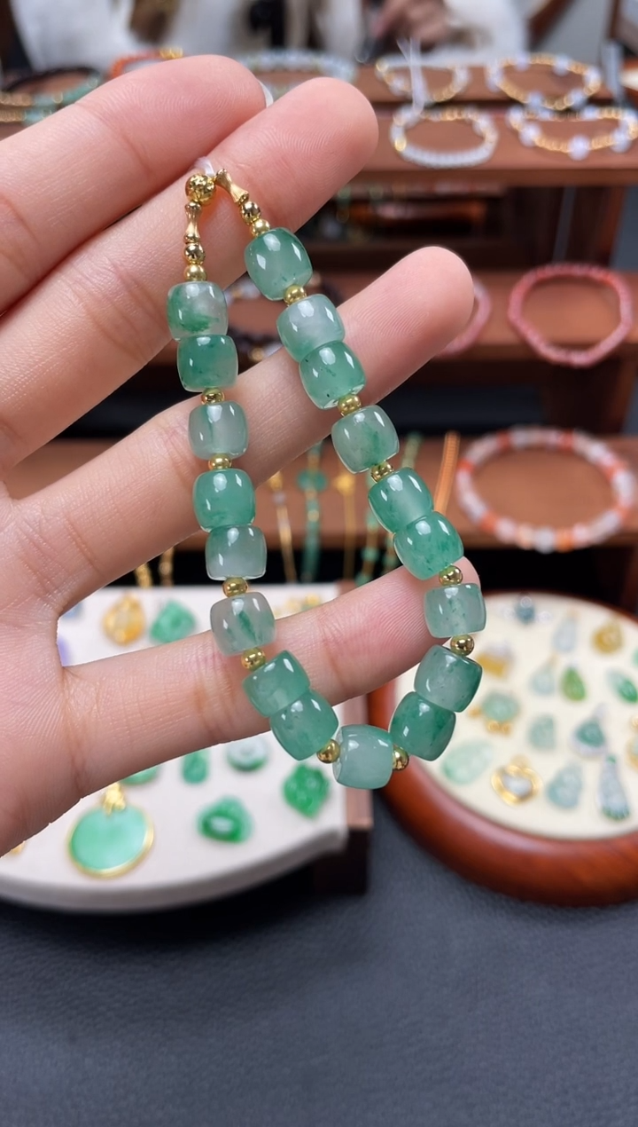 【闪购商品】石英质玉套链未镶嵌一个  JK625