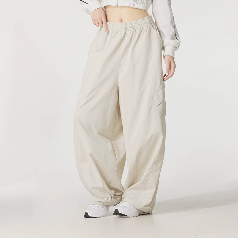 【滔搏联动】Nike耐克阔腿裤运动梭织透气流光风降落伞HM6145-104