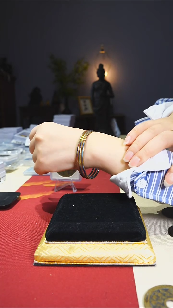 【闪购商品】铜老景泰蓝手镯3015一组三只