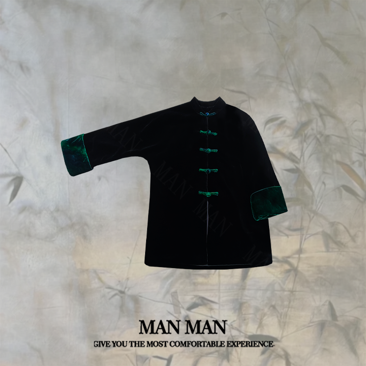 满满出品-『点翠挽袖桑蚕丝丝绒外套』25246气质时尚百搭轻奢重磅