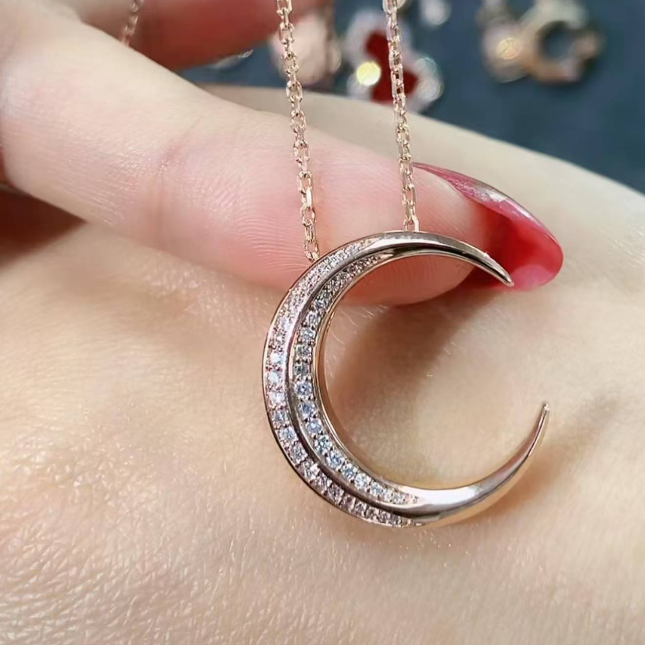 18K金月亮吊坠（不含链）