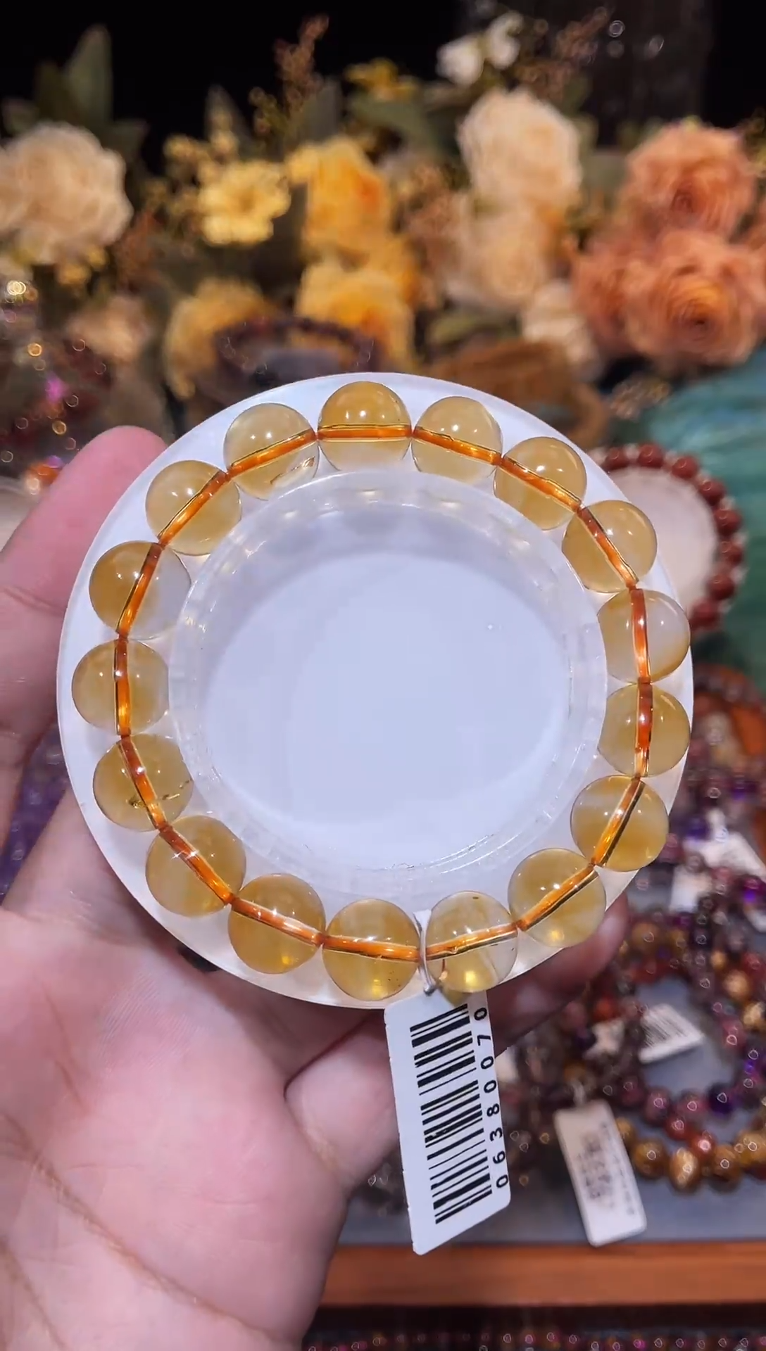 未镶嵌手链黄晶黄水晶11m+