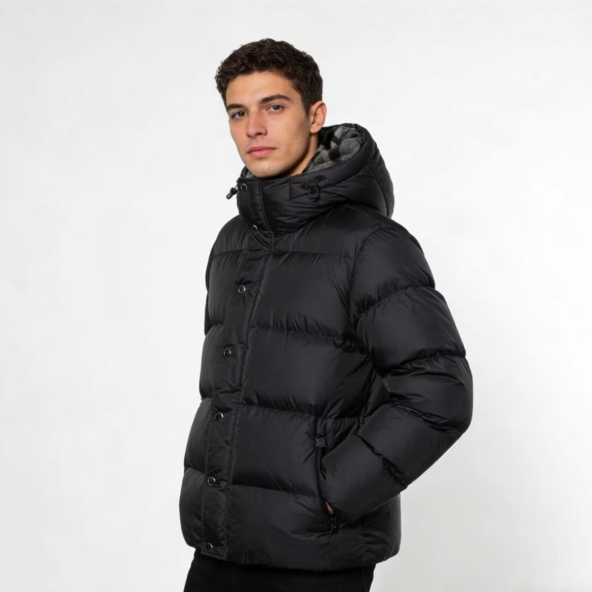 【goolu专属】秋冬新款老钱风经典格纹休闲百搭潮流男女同款羽绒服