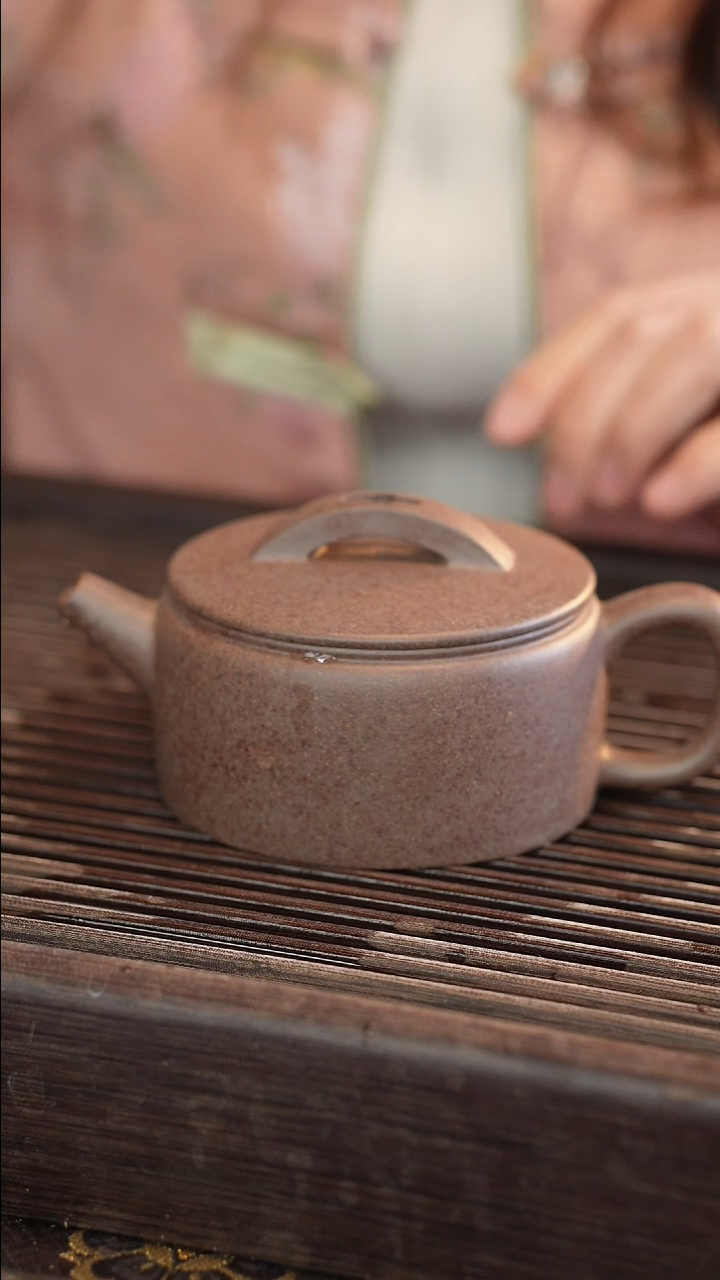 茶壶紫砂汉瓦 还原烧 半手工 绿泥 210cc