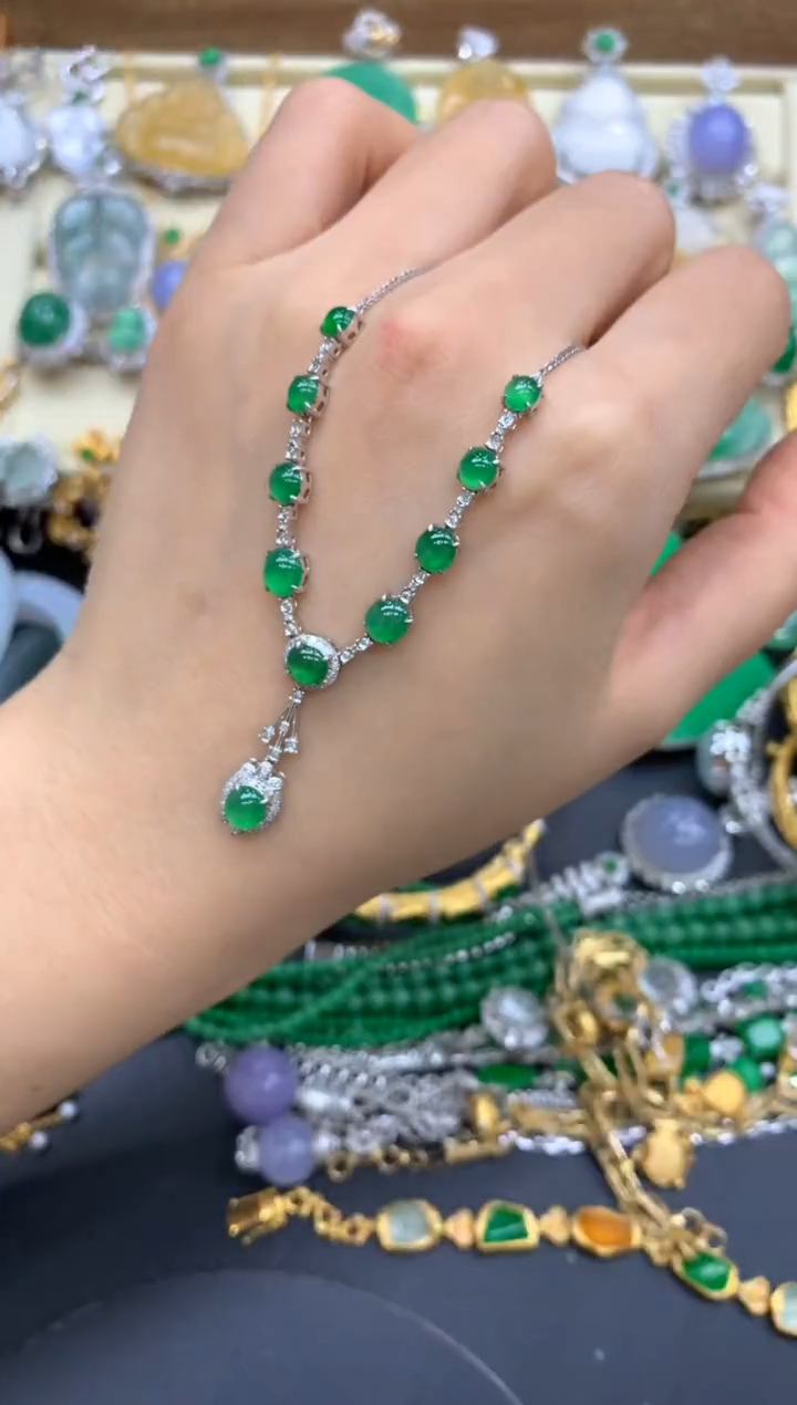 【闪购商品】翡翠颈饰18K金镶嵌494-中国好珍宝