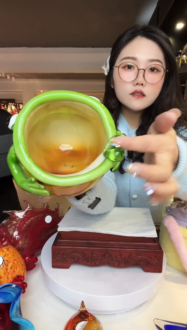 【闪购商品】茶盏琉璃摆件家居摆件