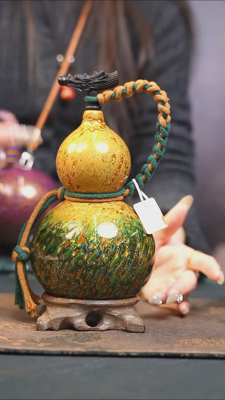 【闪购商品】XE183漆艺酒葫芦不包手串及旋转底座