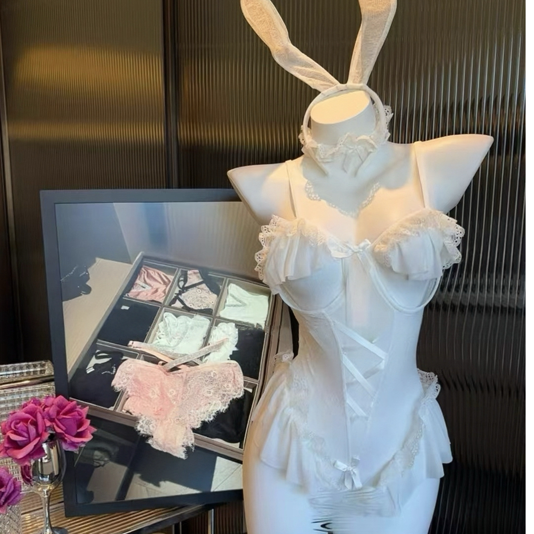 【ZB】性感小睡裙吊带睡衣纯欲兔子蕾丝高级感美背约会必备小衣服