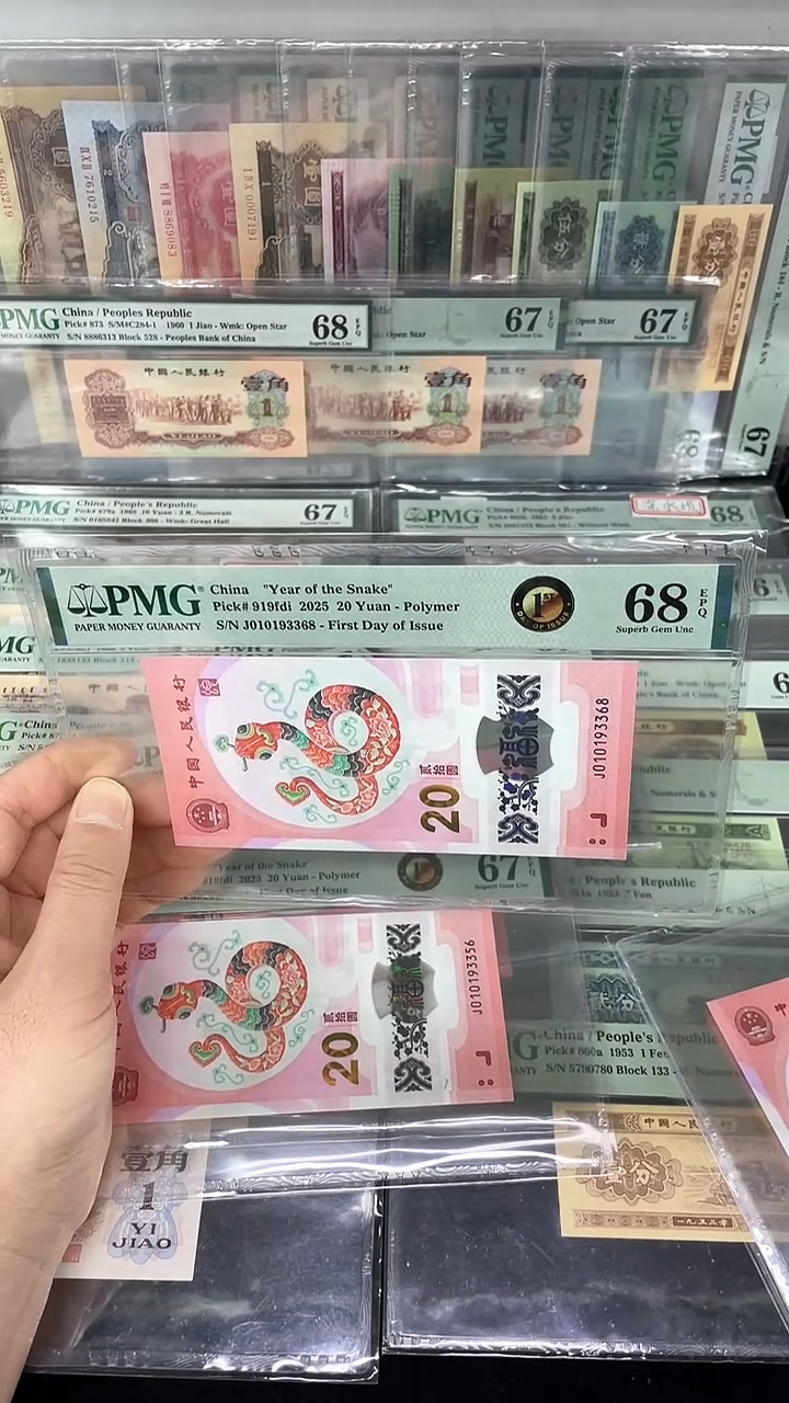 【闪购商品】塑料 PMG68蛇钞首日标010193368