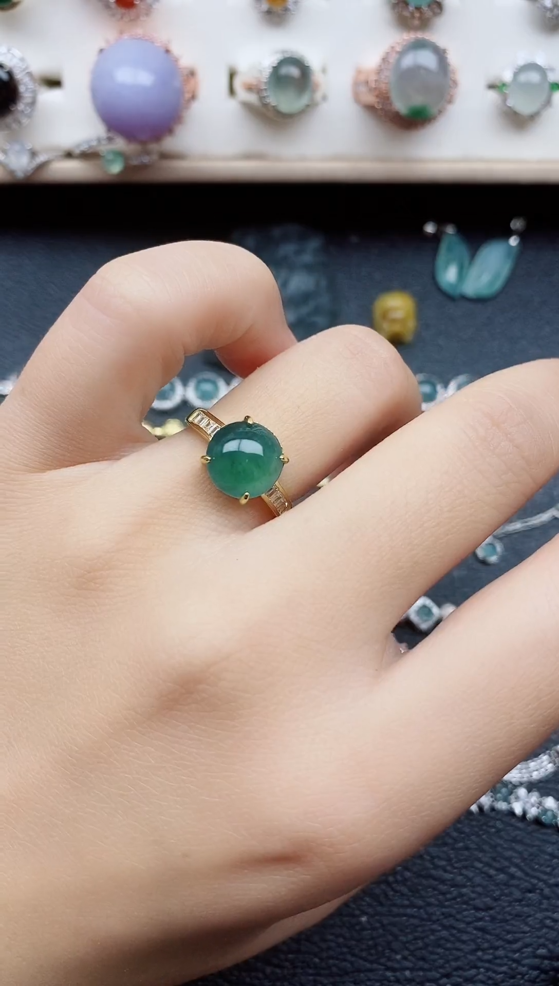 【闪购商品】翡翠戒指银S925镶嵌111111