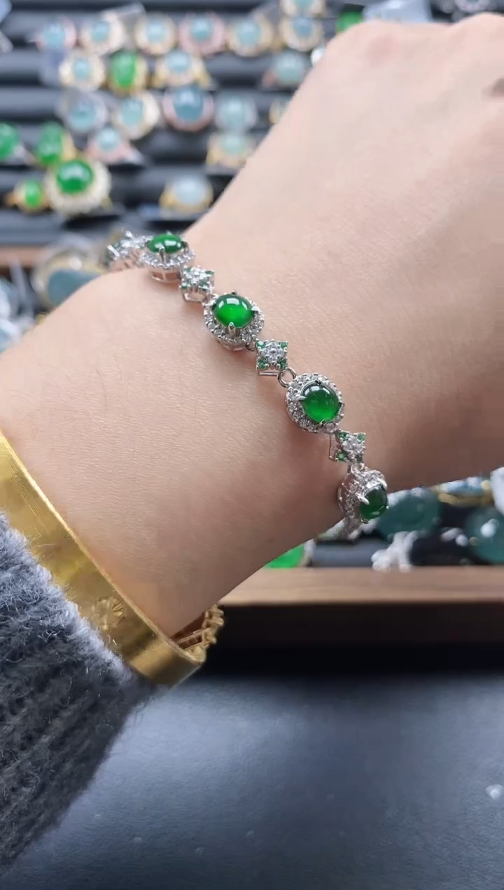 【闪购商品】翡翠戒指银S925镶嵌51151