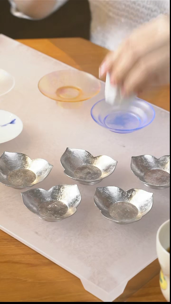 三角杯托 5个一套 纯手作 茶席百搭茶托