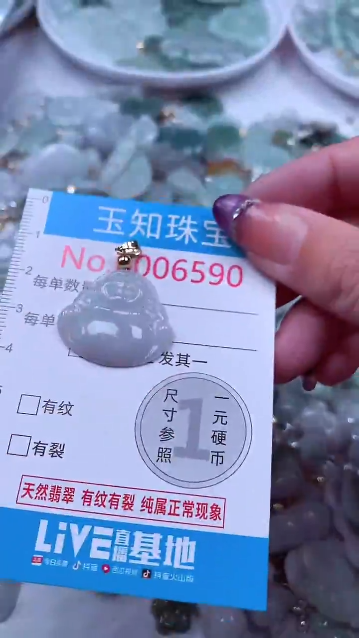 翡翠未镶嵌吊坠(不含链)6590