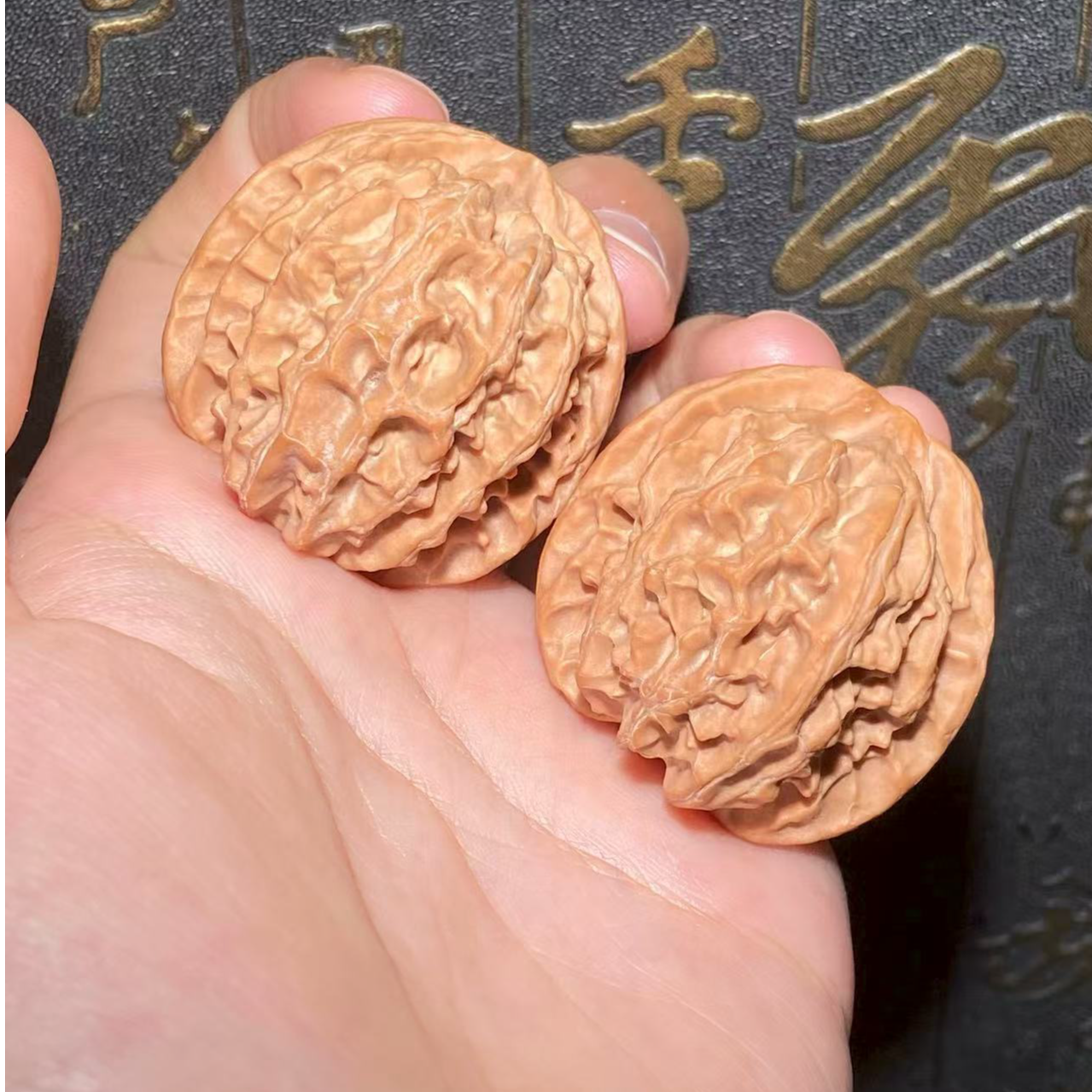 文玩核桃把件苹果园边37肚37高36