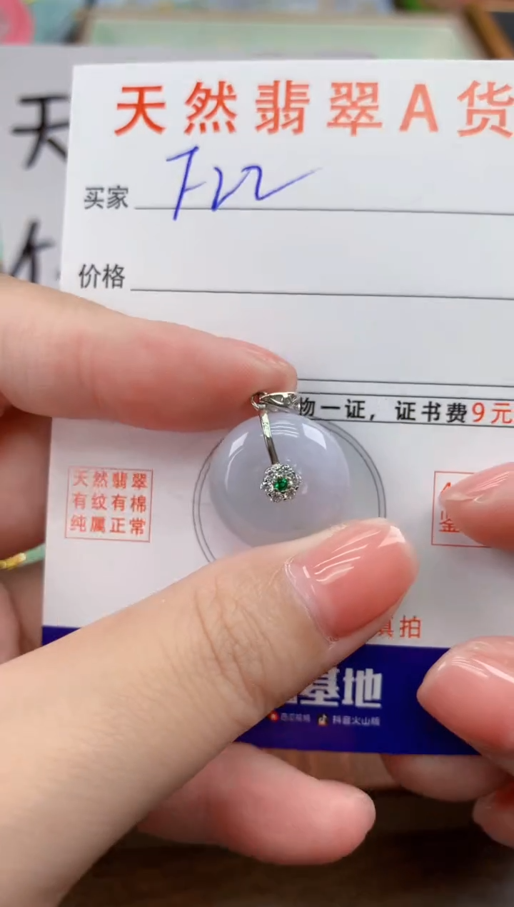 颈饰未镶嵌翡翠天然A货翡翠挂件