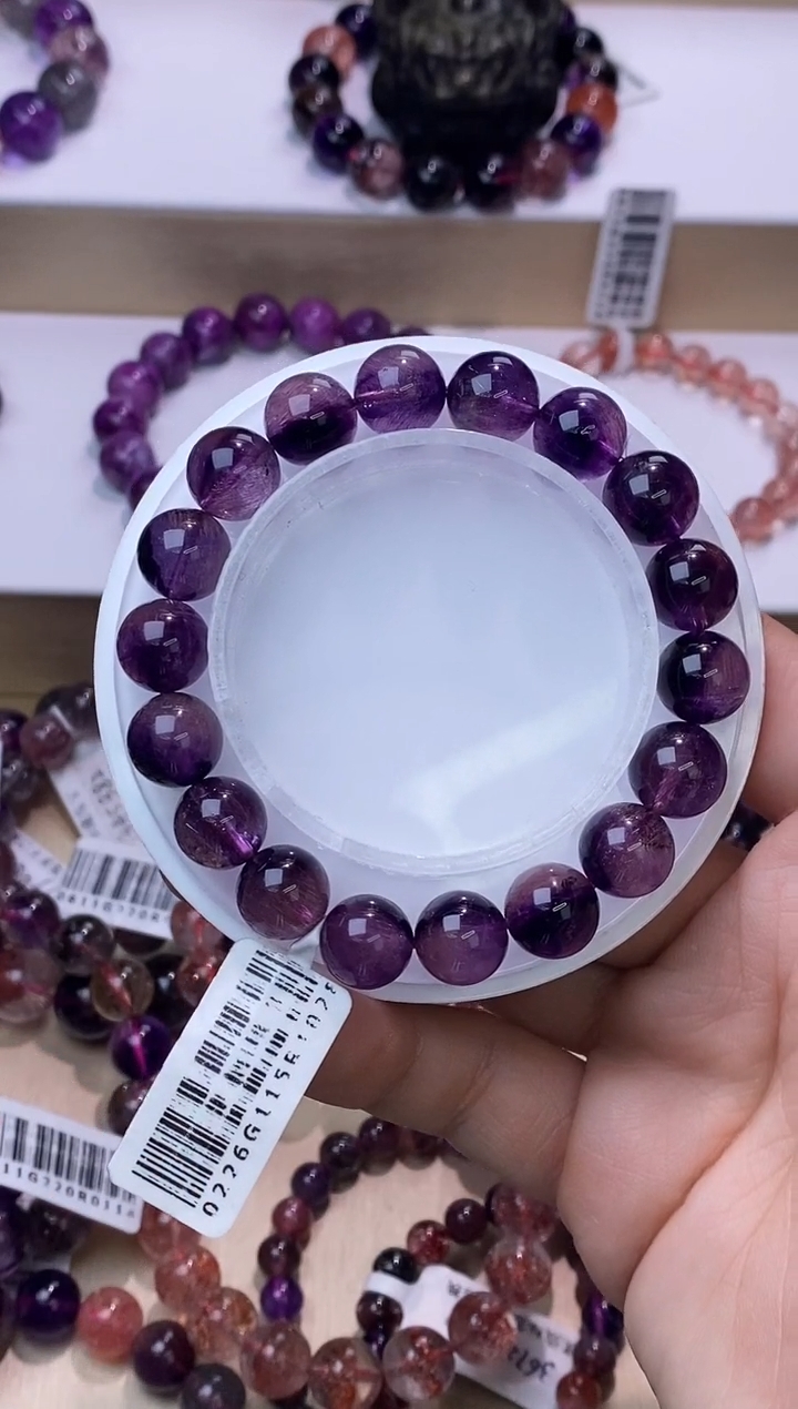 【闪购商品】水晶手链未镶嵌紫超七10m+