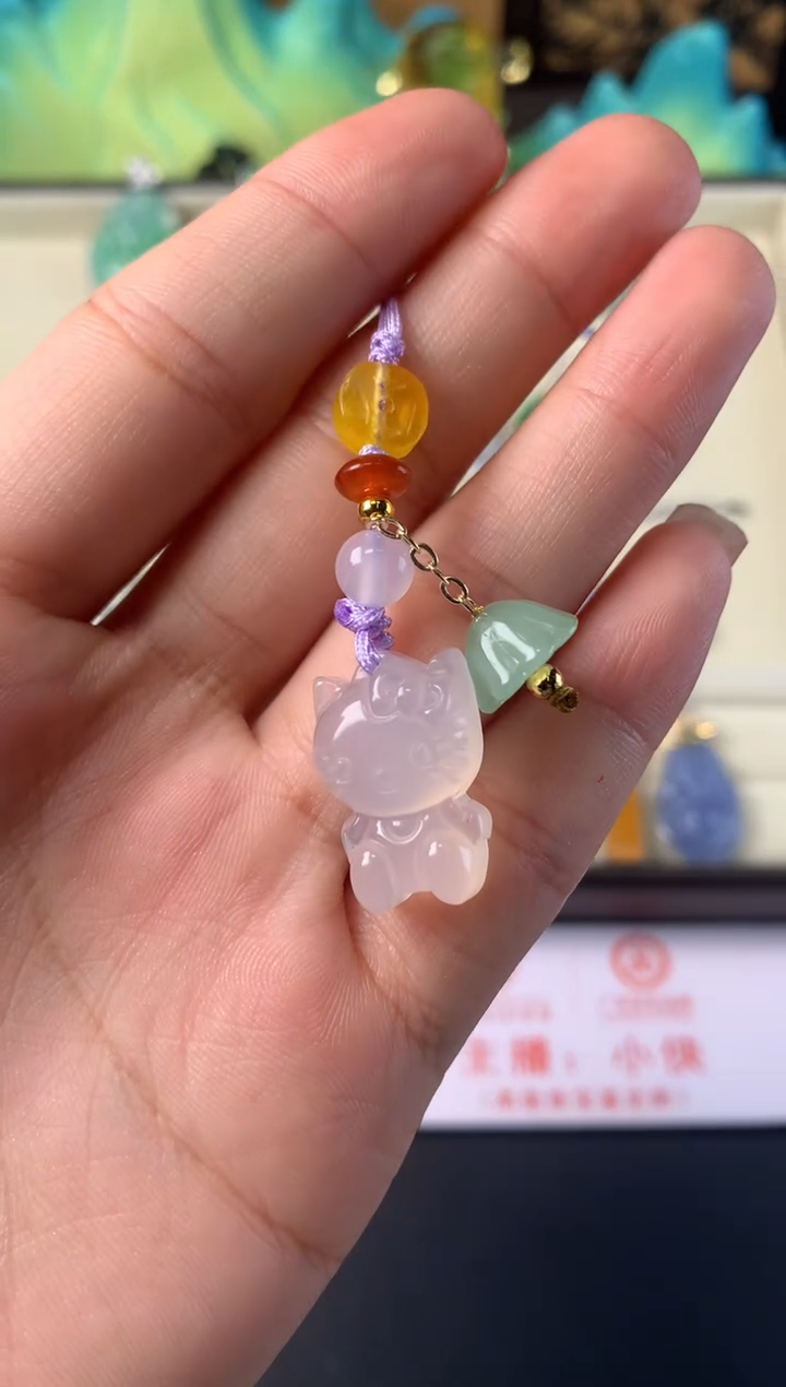 未镶嵌车挂玛瑙/玉髓挂件