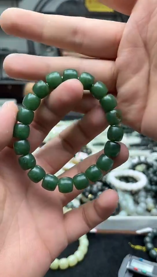 未镶嵌手串和田玉新疆马纳斯碧玉11